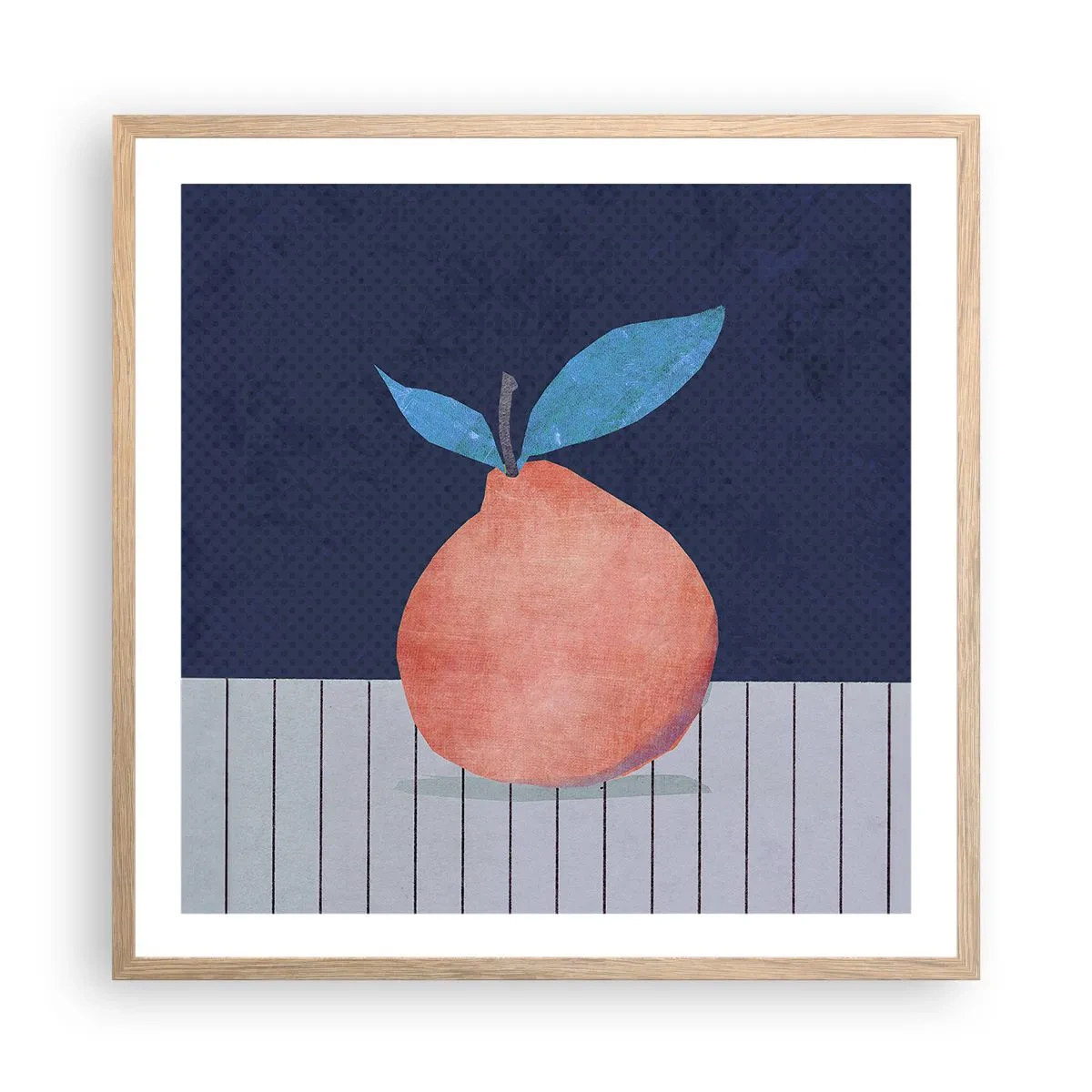 Poster in einem Rahmen aus heller Eiche - Konvexität und Ebene - 60x60 cm