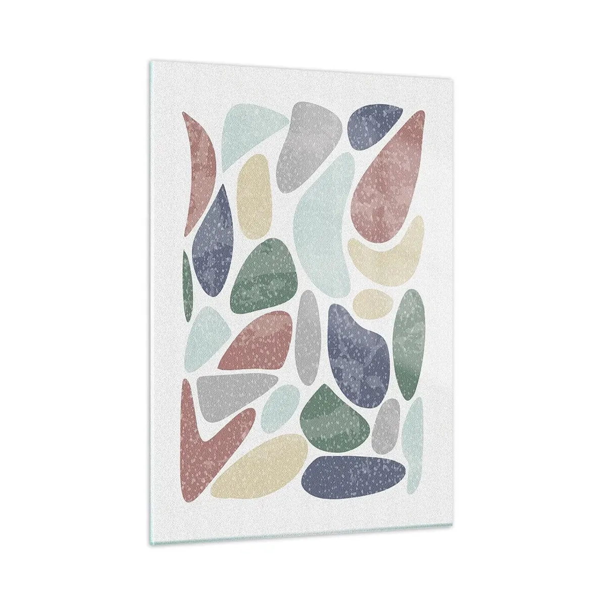 Glasbild - Bild auf glas - Dekosteine in Puderfarben in Form eines Mosaiks - 50x70cm - Mosaik aus pulverförmigen Farben - Moderne Wanddekoration für Wohnzimmer und Schlafzimmer ARTTOR