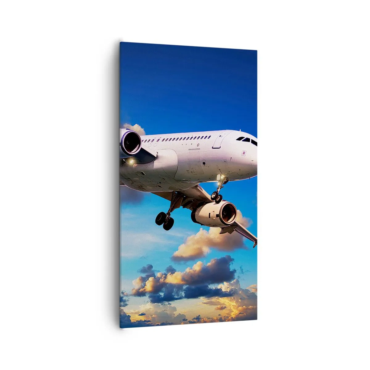 Bild auf Leinwand - Leinwandbild - Eine Reise in Weiß und Blau - 65x120 cm