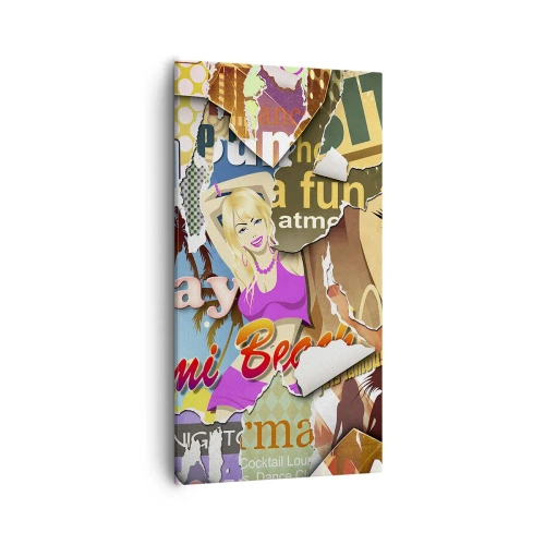 Bild auf Leinwand - Leinwandbild - Sommer Rückblicke - 55x100 cm