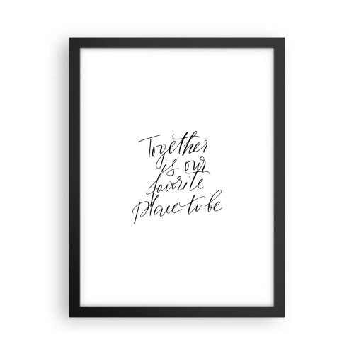 Poster in einem schwarzem Rahmen - Fühlst du das auch? - 30x40 cm