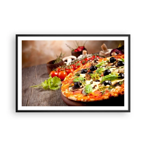 Poster in einem schwarzem Rahmen - Aus den tellurischen Zutaten - 91x61 cm