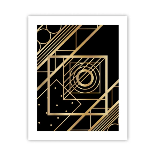 Poster - Goldene Geometrie - 40x50 cm