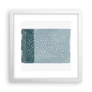 Poster in einem weißen Rahmen - Auf Blau gewachsen - 30x30 cm