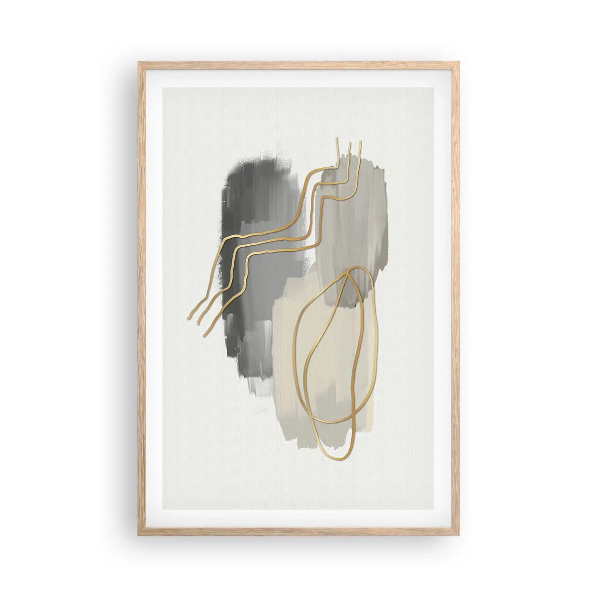 Poster in einem Rahmen aus heller Eiche - Dauer und Bewegung - 61x91 cm