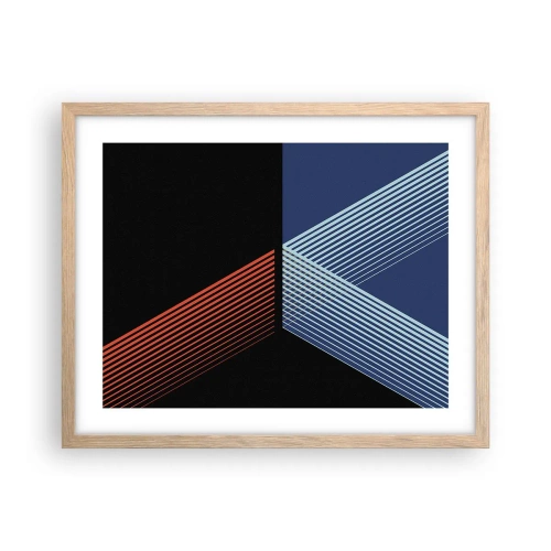 Poster in einem Rahmen aus heller Eiche - Eine einfache Geschichte - 50x40 cm