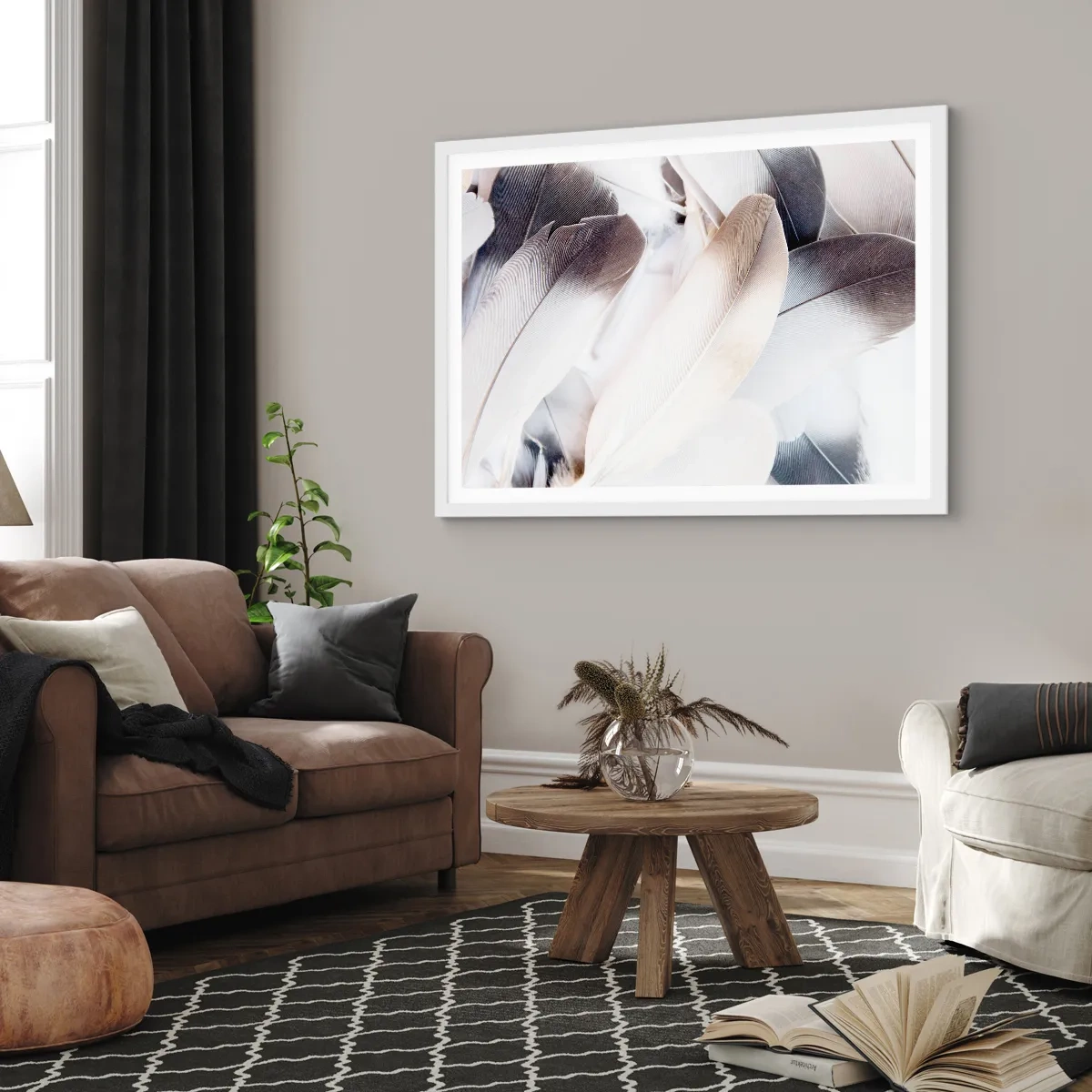 Poster in einem weißen Rahmen - Fast engelhaft - 50x40 cm