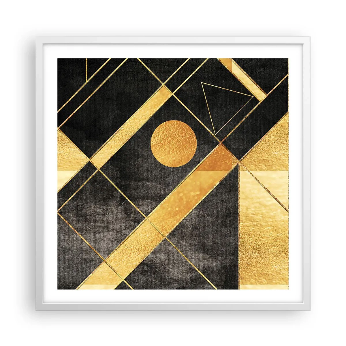 Poster in einem weißen Rahmen - Die Sonne der Wüste - 60x60 cm