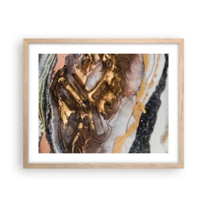 Poster in einem Rahmen aus heller Eiche - Das Element der Erde - 50x40 cm