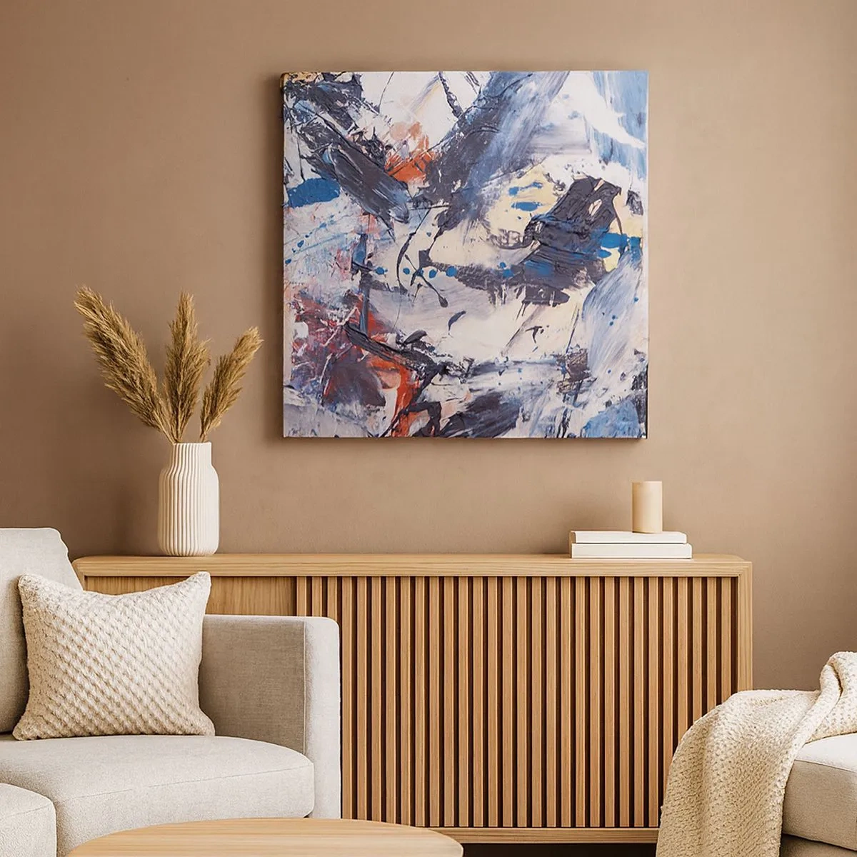 Bild auf Leinwand - Leinwandbild - Verrückter Tanz der Abstraktion - 30x30 cm