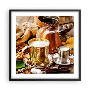 Poster in einem schwarzem Rahmen - Schönen Tag noch! - 50x50 cm