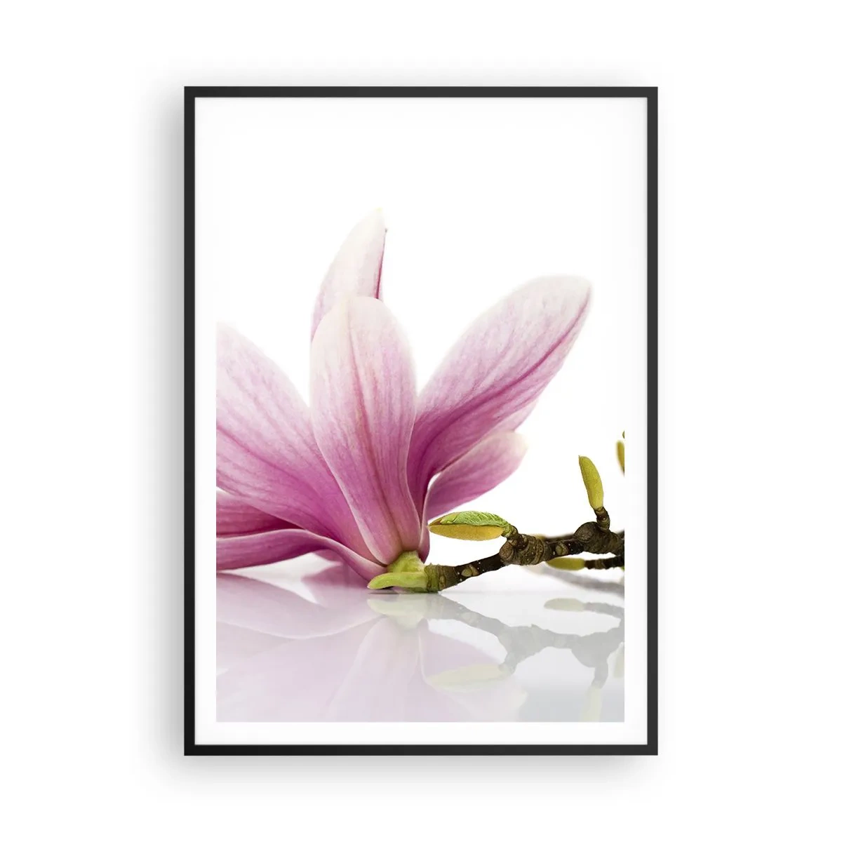 Poster in einem schwarzem Rahmen - Zart wie ein Frühlingswind - 70x100 cm