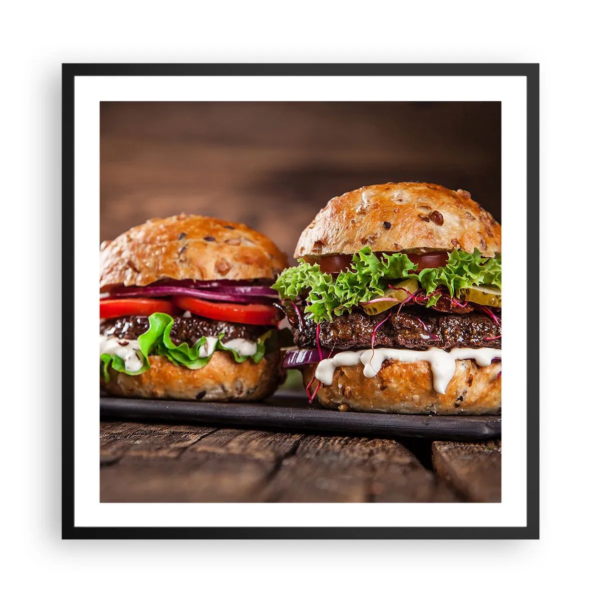 Poster in einem schwarzem Rahmen - Amerikanischer Traum - 60x60 cm