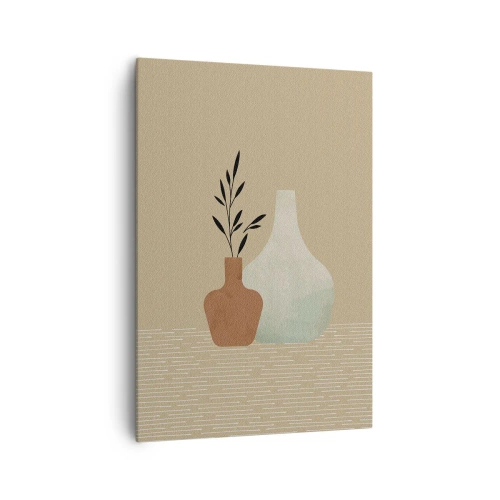 Bild auf Leinwand - Leinwandbild - Vase und ihre Idee - 70x100 cm