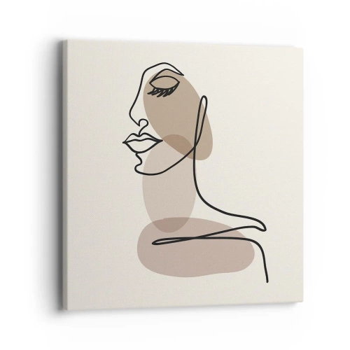 Bild auf Leinwand - Leinwandbild - Sich selbst zugehört - 40x40 cm