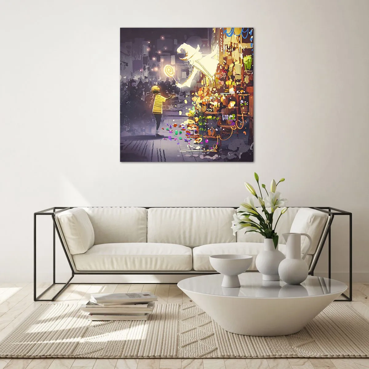 Glasbild - Bild auf glas - Magie ist da - 70x70 cm