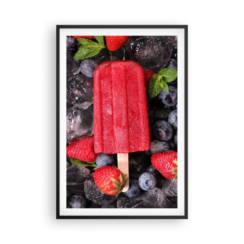 Poster in einem schwarzem Rahmen - So schmeckt der heiße Sommer - 61x91 cm