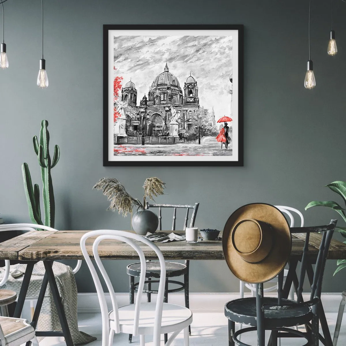 Poster in einem schwarzem Rahmen - Berliner Treffen - 50x50 cm