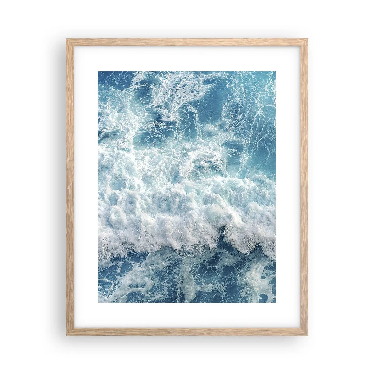 Poster in einem Rahmen aus heller Eiche - Freudig und springend - 40x50 cm