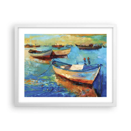 Poster in einem weißen Rahmen - In der südlichen Bucht - 50x40 cm