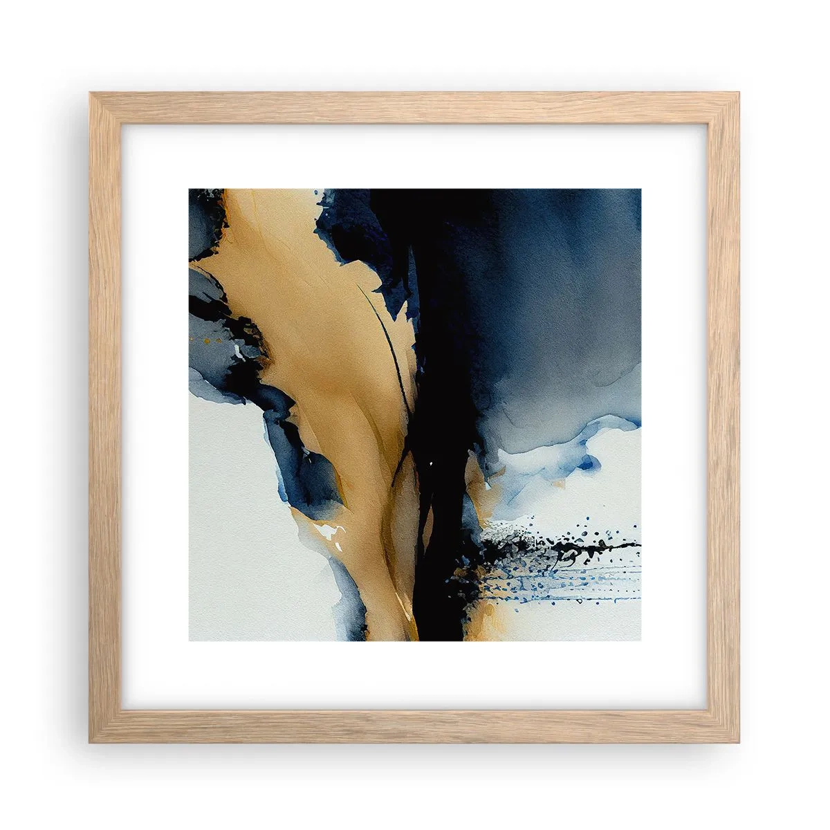 Poster in einem Rahmen aus heller Eiche - Hinter dem Vorhang - 30x30 cm