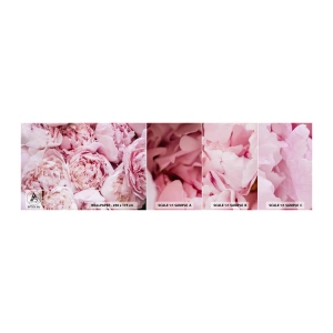 Fototapeten Muster Selbstklebend Deluxe Sticker - Anschmiegsam und duftend - Pfingstrose, Blumen, Blumenstrauß - 100x30 cm