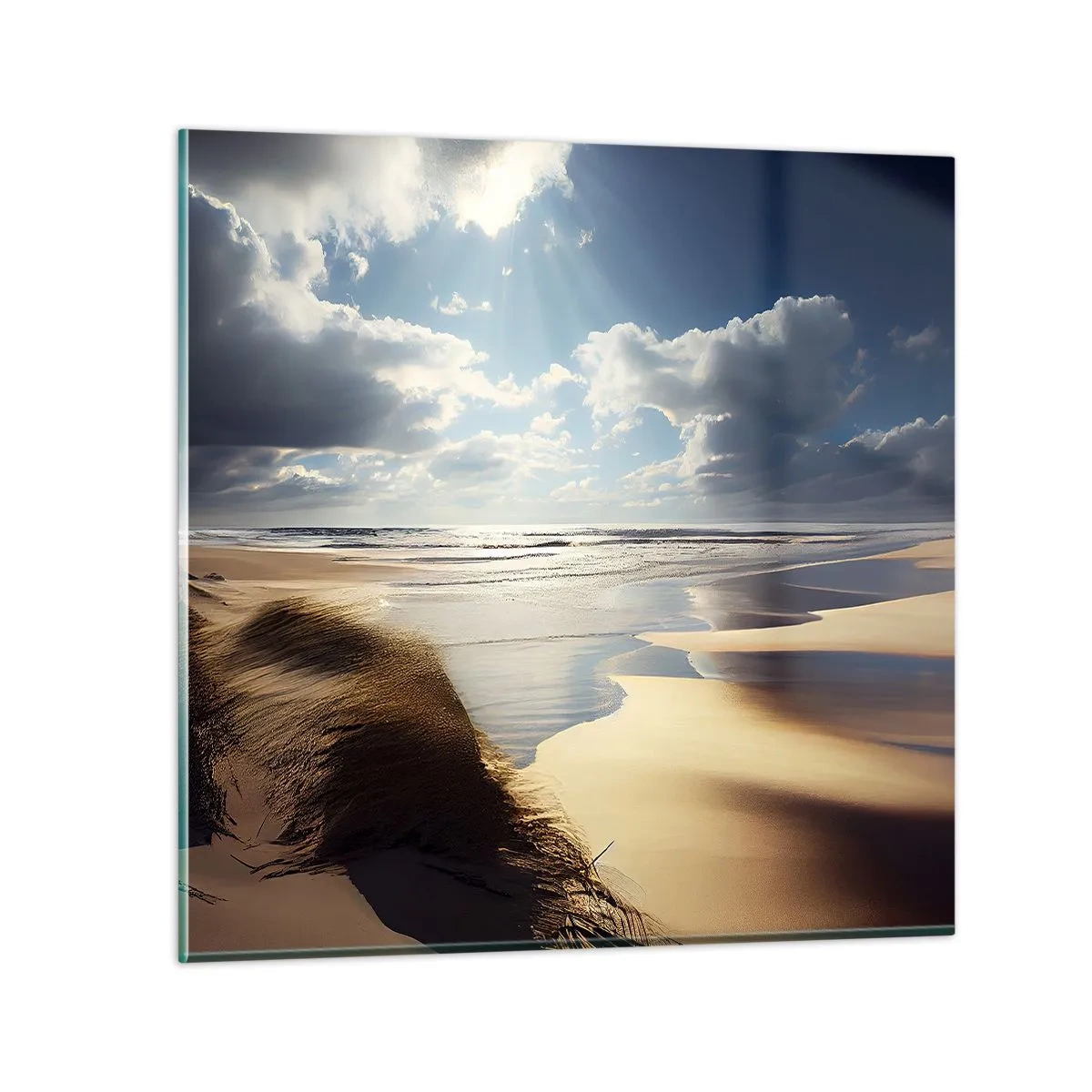 Glasbild - Bild auf glas - Strand, wilder Strand - 50x50 cm
