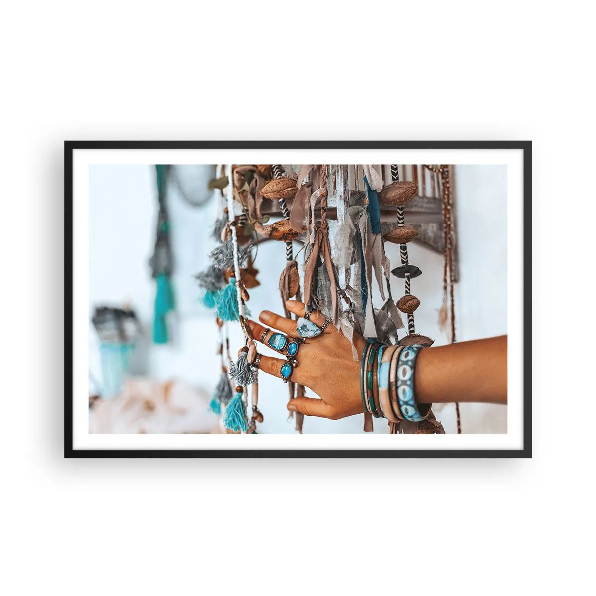 Poster in einem schwarzem Rahmen - Lokale Schätze - 91x61 cm