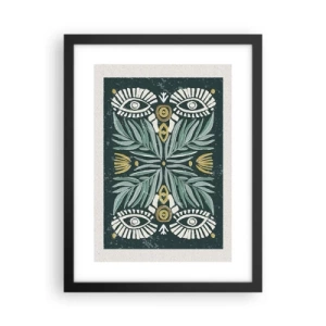 Poster in einem schwarzem Rahmen - Wie ein Volksausschnitt - 30x40 cm