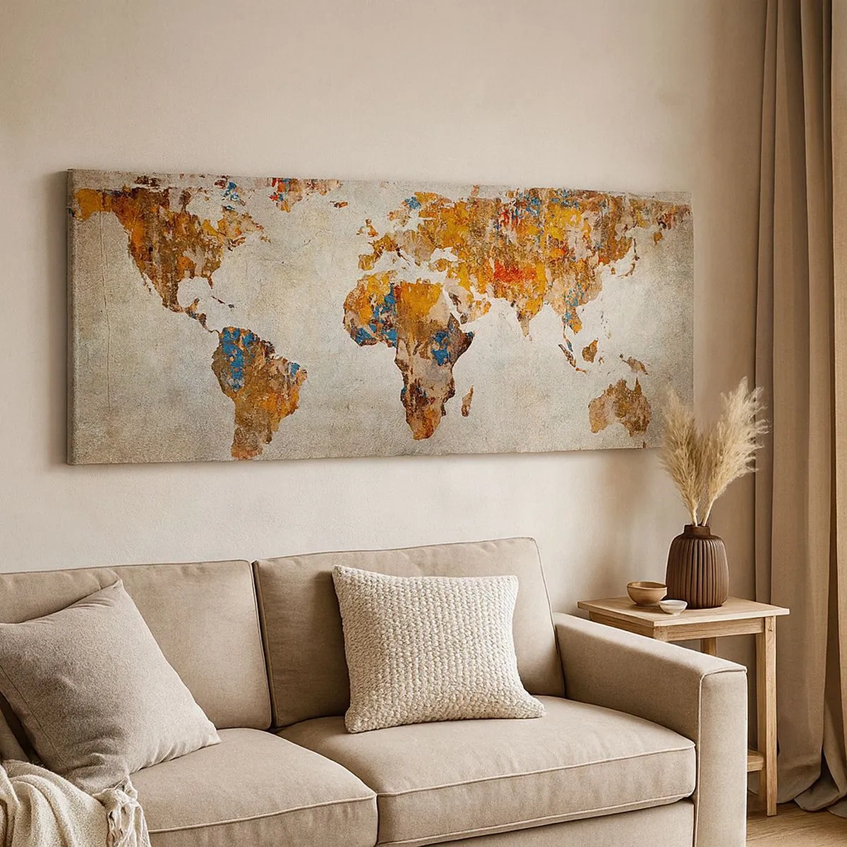 Bild auf Leinwand - Leinwandbild - Eine wirklich große Welt - 100x40 cm