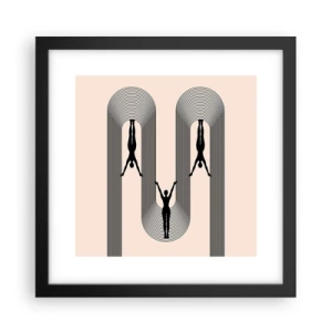 Poster in einem schwarzem Rahmen - Verkehrt herum - 30x30 cm