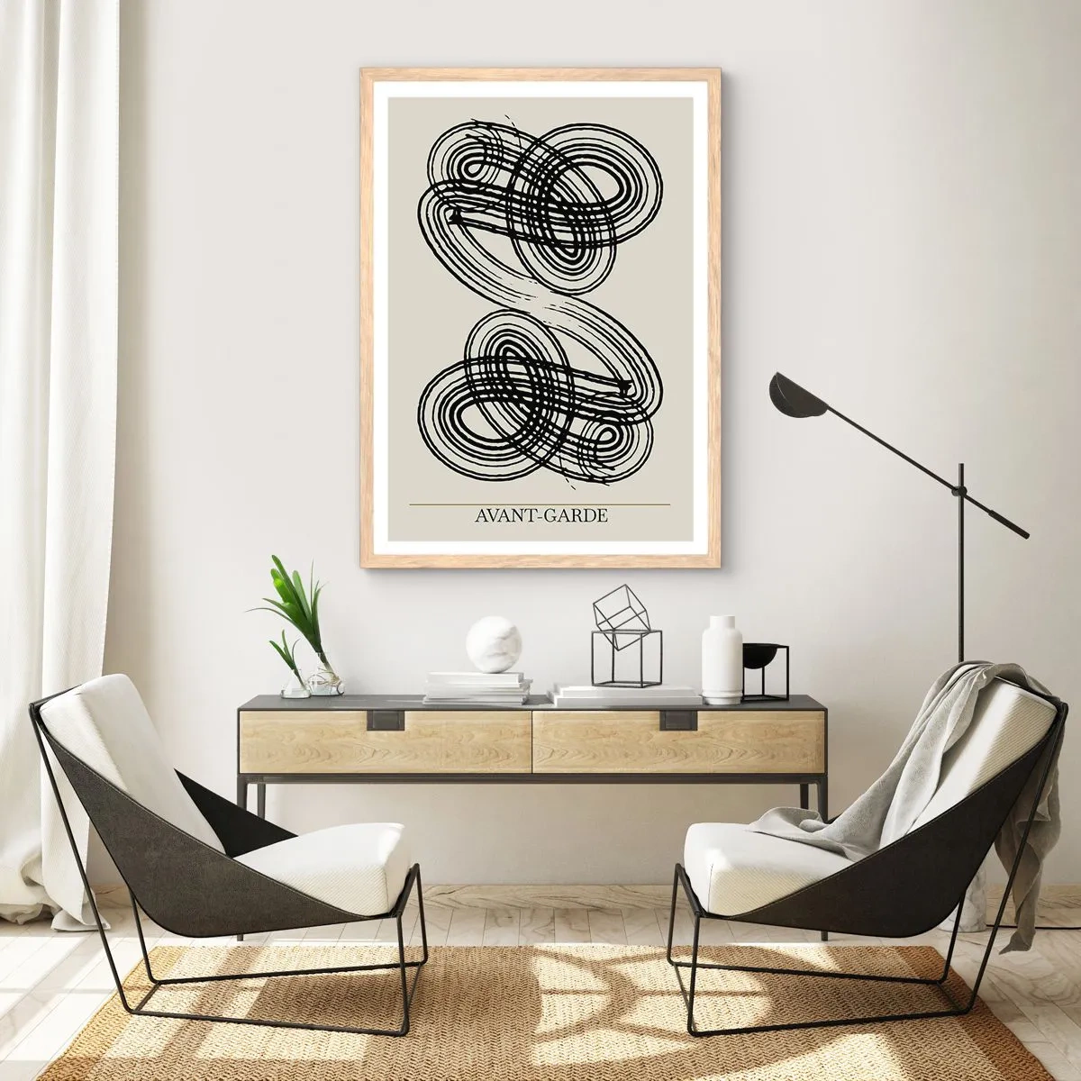 Poster in einem Rahmen aus heller Eiche - Es kam spontan heraus - 70x100 cm