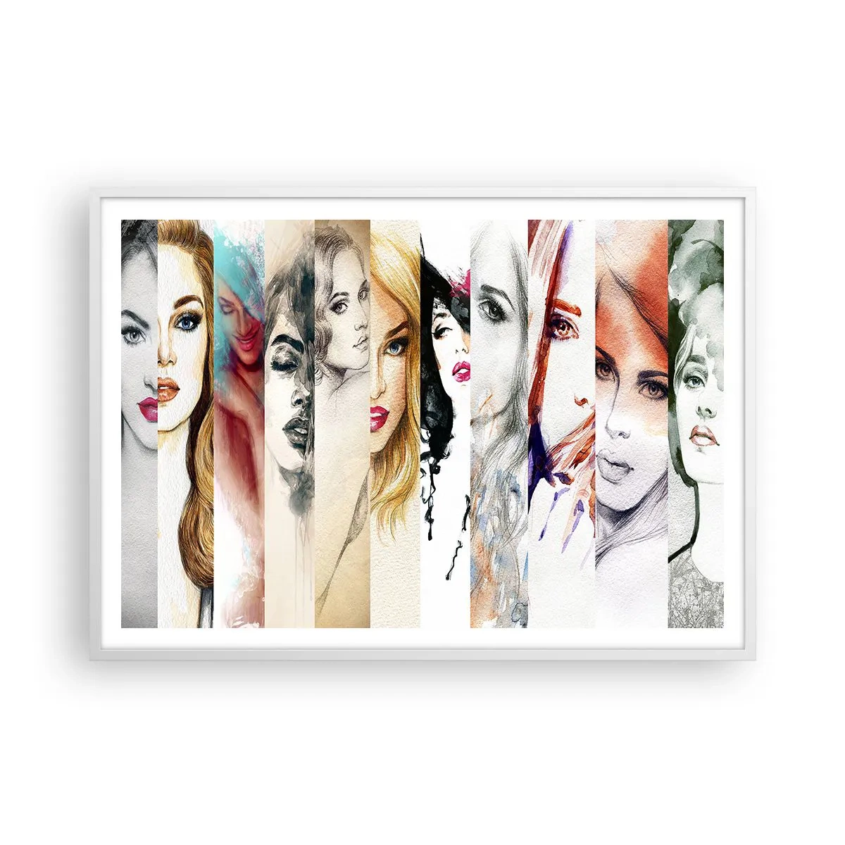 Poster in einem weißen Rahmen - Und es ist immer DU - 100x70 cm