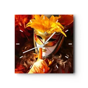 Wanduhr - Glasuhr - Geheimnis ist Teil des Spiels - 40x40 cm