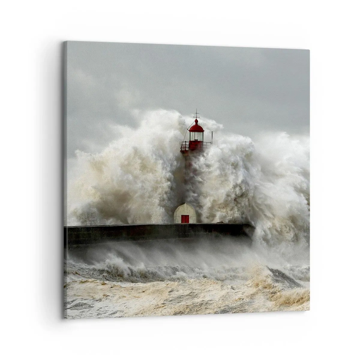 Bild auf Leinwand - Leinwandbild - Die Wut des Ozeans - 50x50 cm