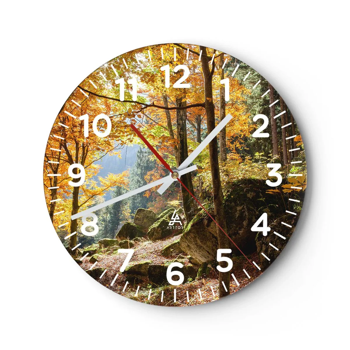 Wanduhr - Glasuhr - Zeit zum Entspannen - 40x40 cm