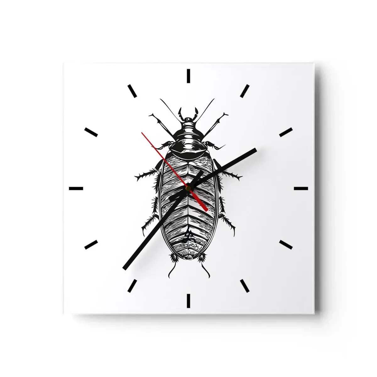 Wanduhr - Glasuhr - Was für ein Exemplar! - 40x40 cm