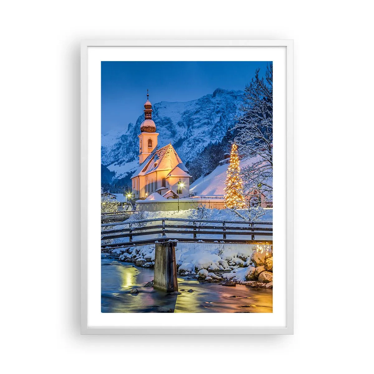 Poster in einem weißen Rahmen - Weihnachtsgeist - 50x70 cm