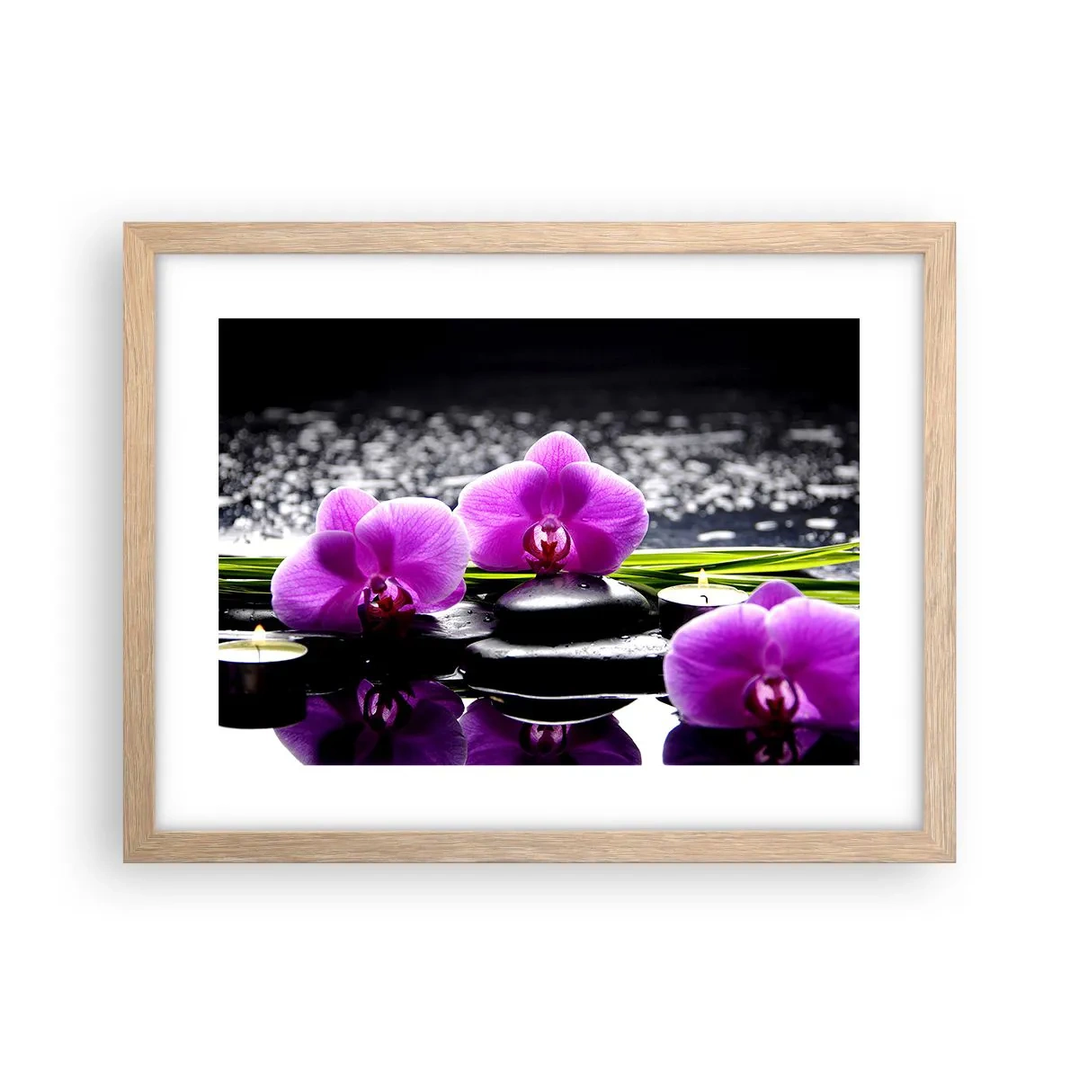 Poster in einem Rahmen aus heller Eiche - In Ruhe ertrinken - 40x30 cm