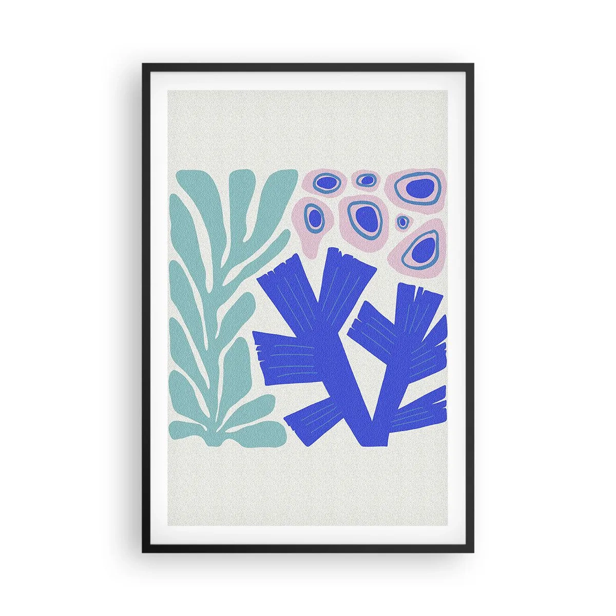 Poster in einem schwarzem Rahmen - Unterwassergarten - 61x91 cm