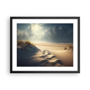 Poster in einem schwarzem Rahmen - Beruhigende Landschaft - 50x40 cm