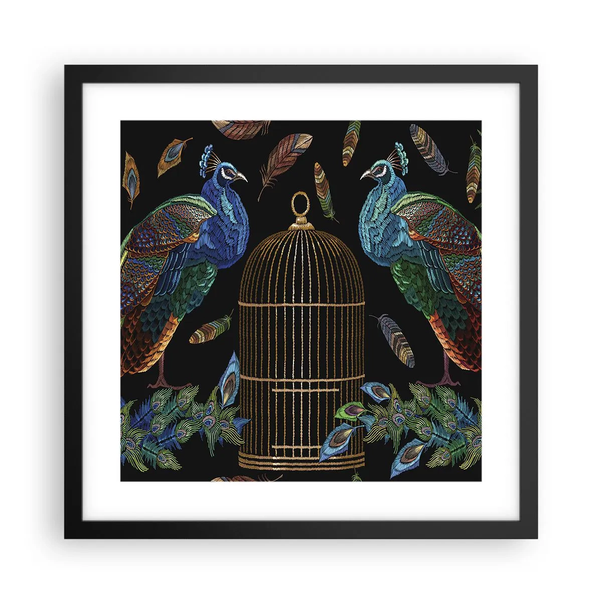 Poster in einem schwarzem Rahmen - In königlichen Gewändern - 40x40 cm