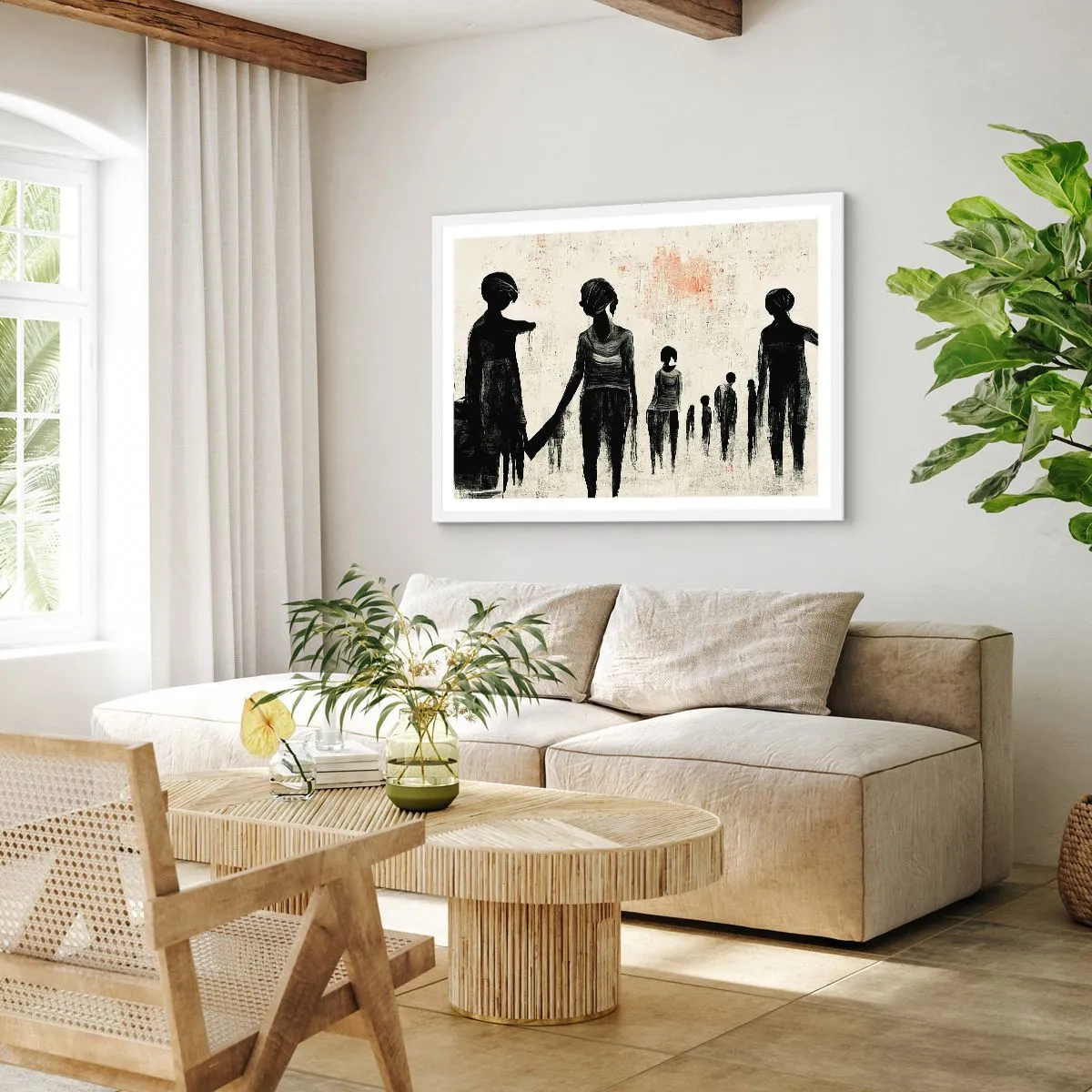 Poster in einem weißen Rahmen - Gegen die Einsamkeit - 91x61 cm