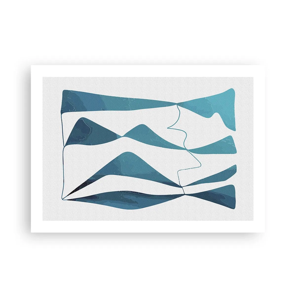 Poster - Abstraktion: türkisfarbene Verbindung - 70x50 cm
