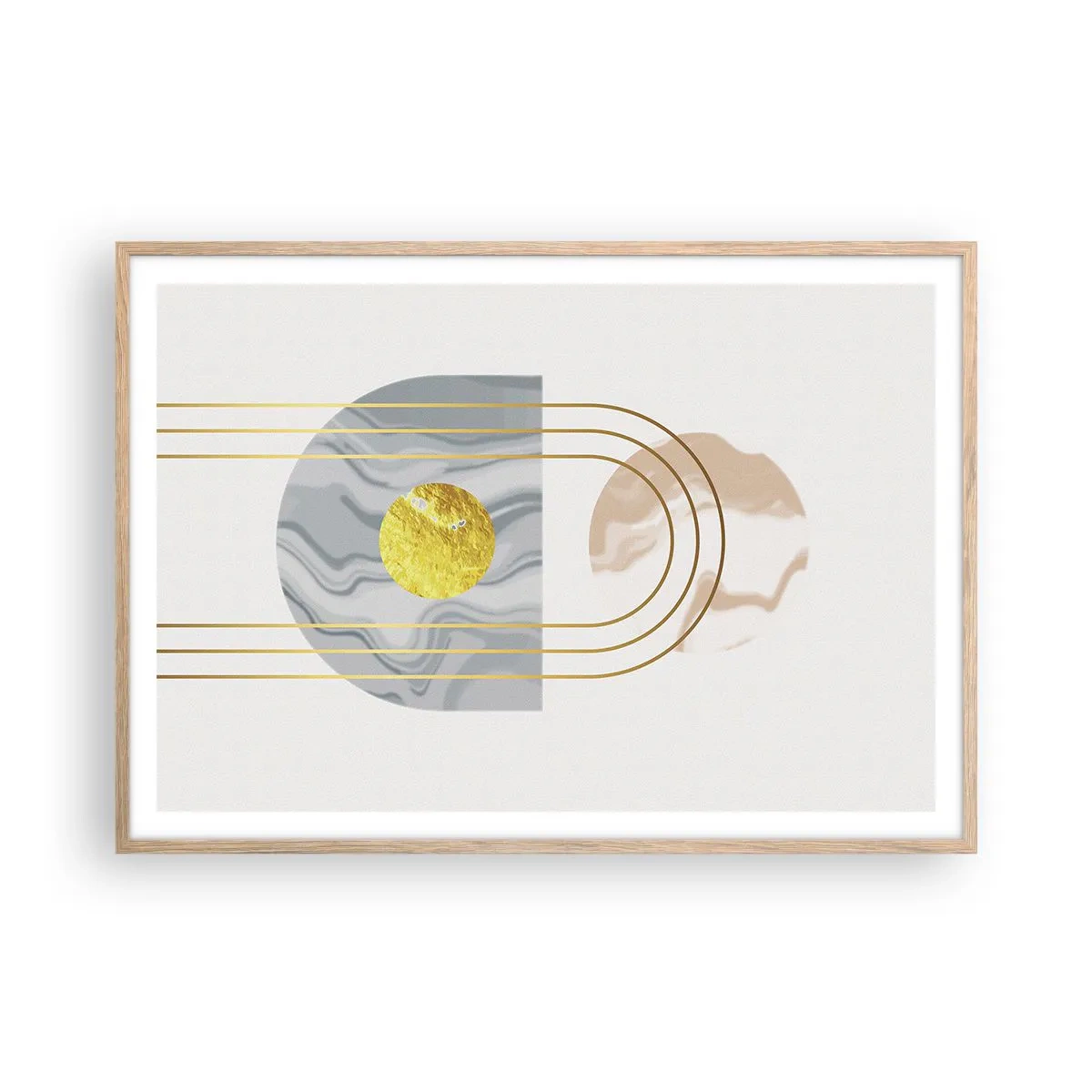 Poster in einem Rahmen aus heller Eiche - Helligkeit und Brillanz - 100x70 cm