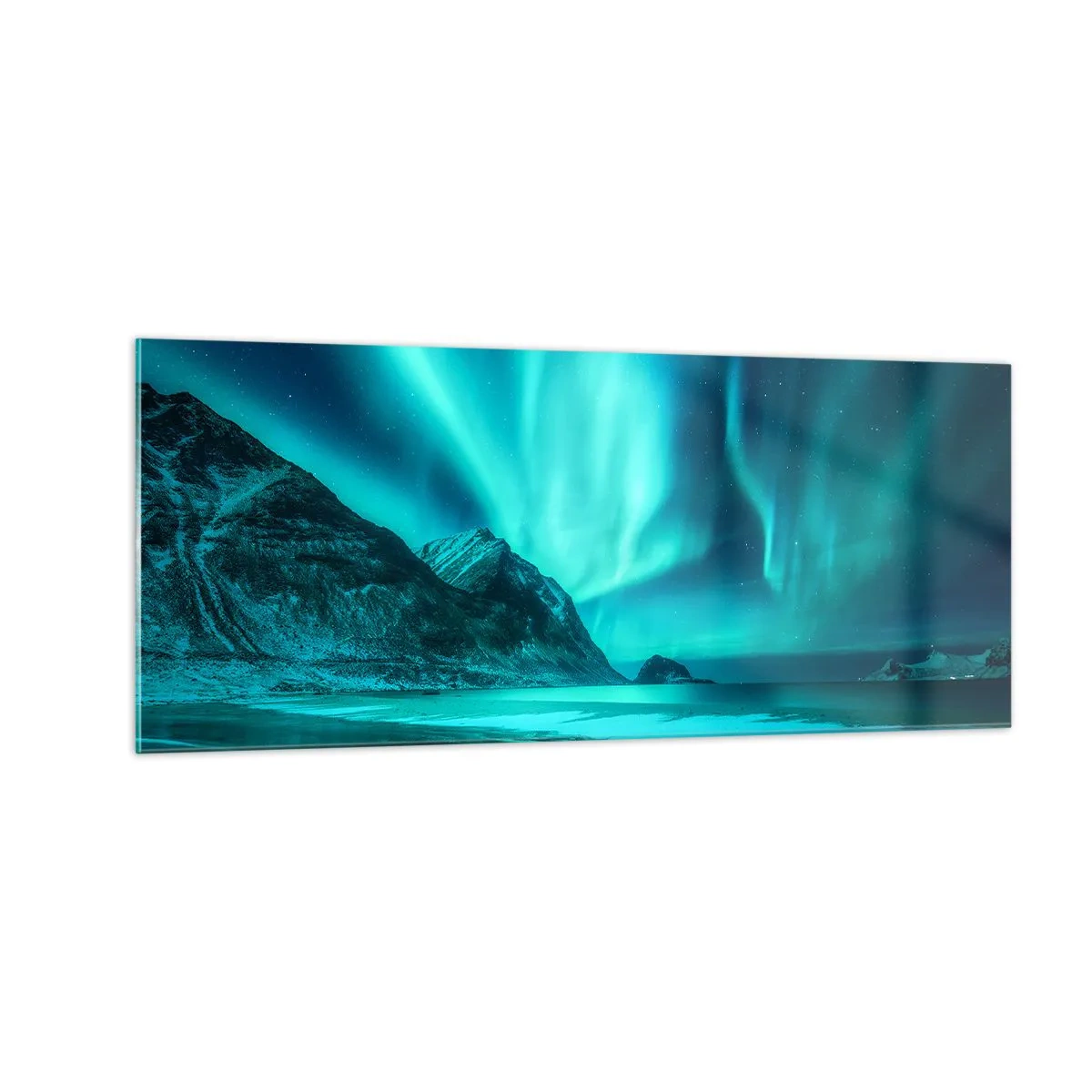 Glasbild - Bild auf glas - Wunder des Nordens - 100x40 cm