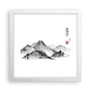 Poster in einem weißen Rahmen - Unendliche Fernen - 30x30 cm