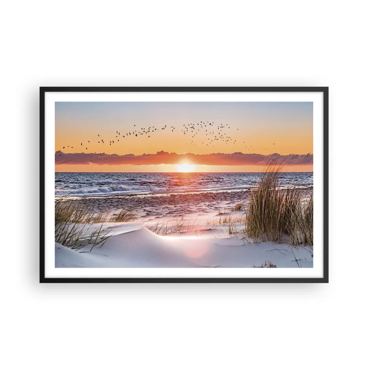 Poster in einem schwarzem Rahmen - Horizontale Landschaft - 91x61 cm