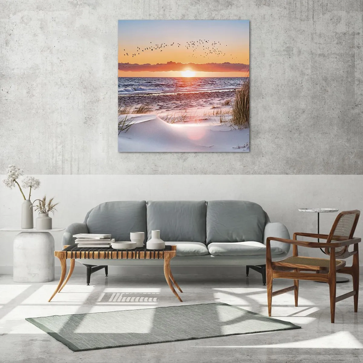 Glasbild - Bild auf glas - Horizontale Landschaft - 50x50 cm