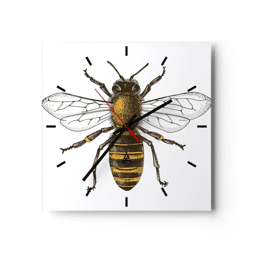 Wanduhr - Glasuhr - Schön und gut - 40x40 cm